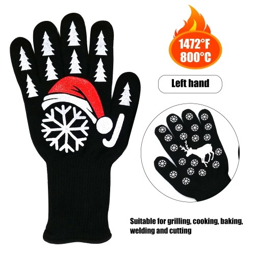 1pcs Guantes de cocina de mano izquierda Guantes de cocina multiusos resistentes al calor calentados para barbacoa