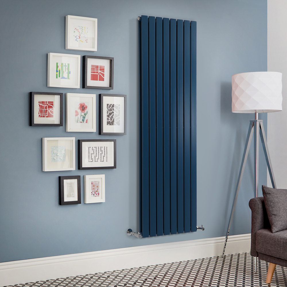 Radiador de Diseño Vertical Azul Oscuro - Altura de 1780mm -  Disponible en Varios Tamaños - Delta
