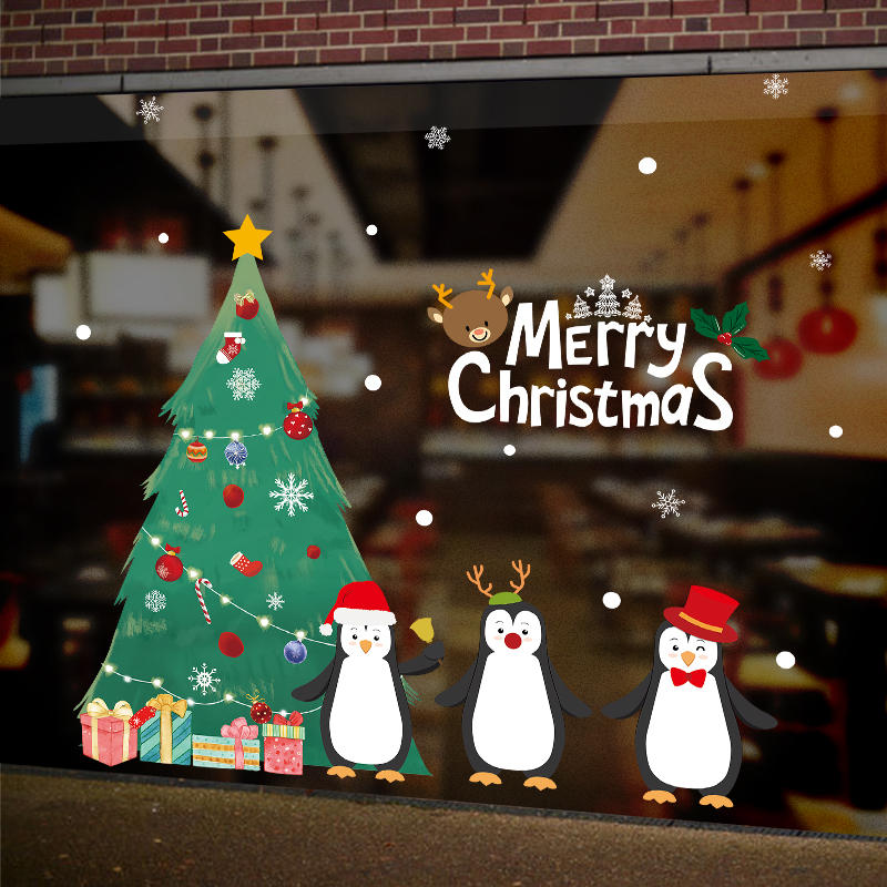 Miico XL892 Christmas Sticker Home Decoration Sticker Window and Wall Sticker Shop Decorative Stickers