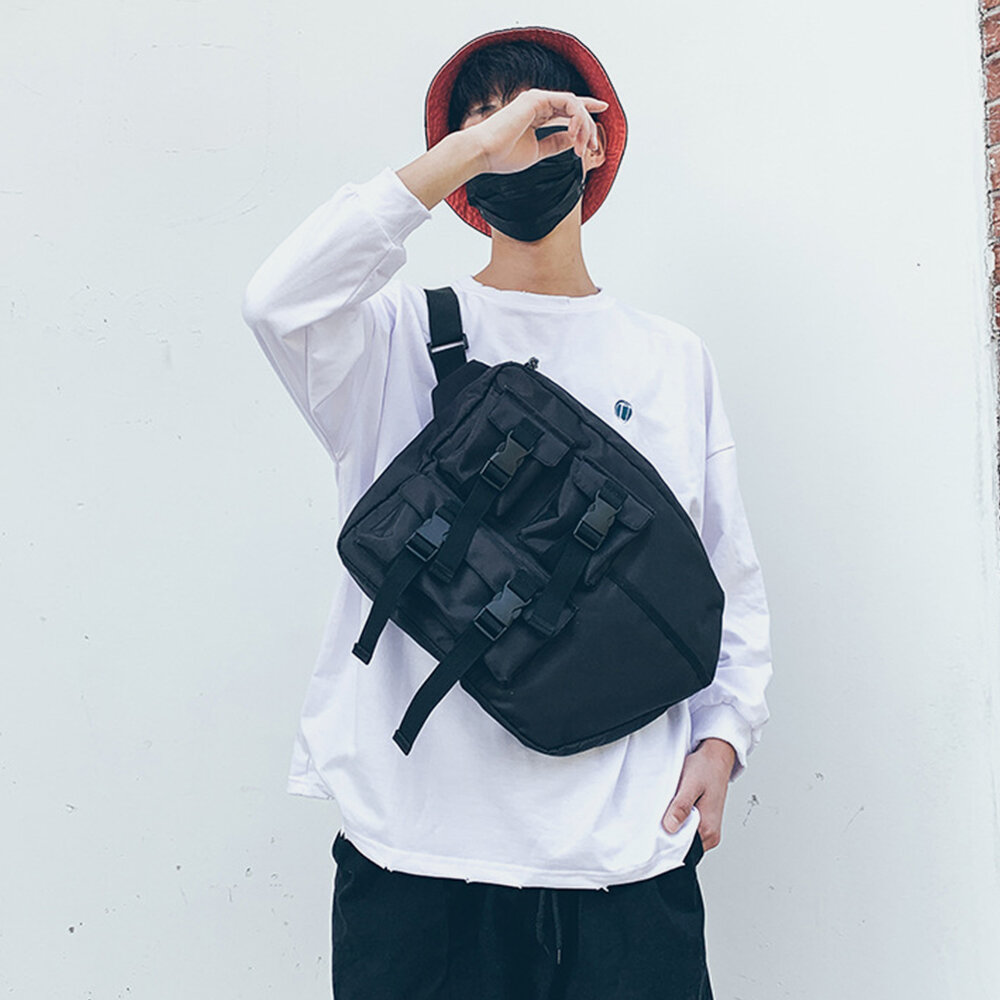 Men Fashion Casual Chest Bag Shoulder Bag Crossbody Bag Tooling Bag
