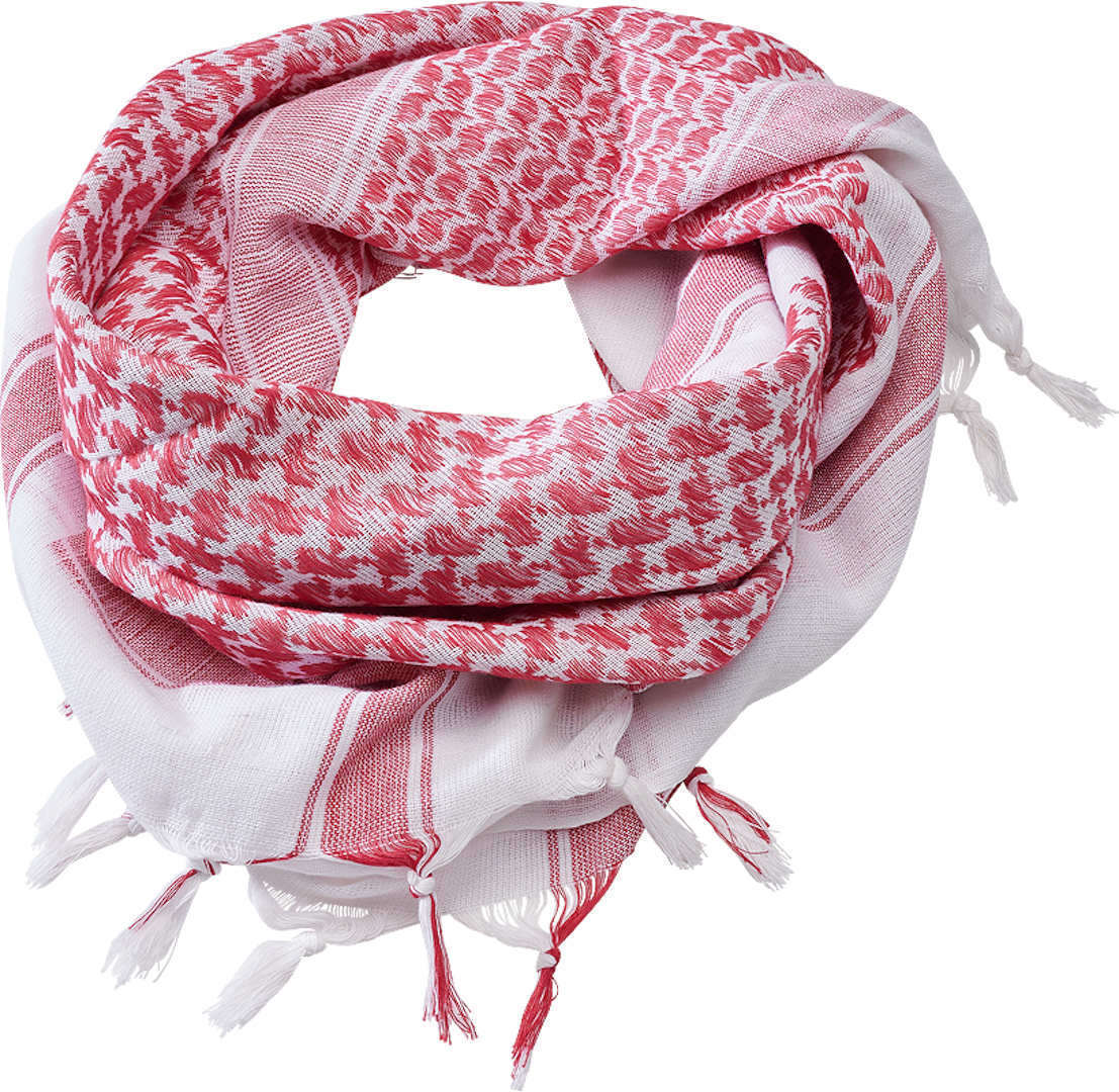 Brandit Shemag Headwear multifuncional Blanco Rojo un tamaño