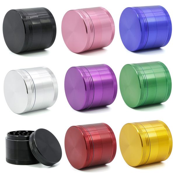 55mm 4 parts Tobacco Grinders smoke shop cnc teeth filter net dry herb disposable shisha vape pen bong herb grinder