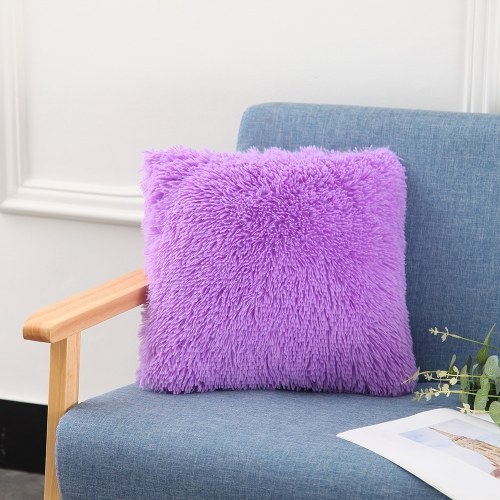 Funda de almohada de felpa esponjosa cuadrada