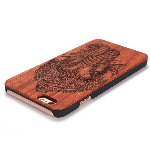KKmoon Rosewood + PC Phone Case Protective Cover Shell for 5.5 Inches iPhone 6 Plus/6S Plus Eco-friendly Material Stylish Portable Ultrathin Anti-scratch Anti-dust Durable