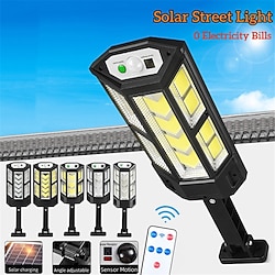 Solar Street Lights Outdoor IP65 Motion Sensor Remote Control Solar Powered Wall LED Lamp 3 Lighting Mode Light for Garden Patio Decor  Garage Light 1PC Lightinthebox