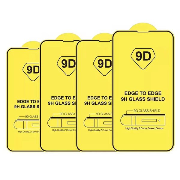 9D HD 9H Hardness Tempered Glass Phone Screen Protector for iPhone 12 13 Pro Max 11 XS XR 7 8 Plus HD Transparent Full Coverage Glossy Anti-Scratch Explosion-proof