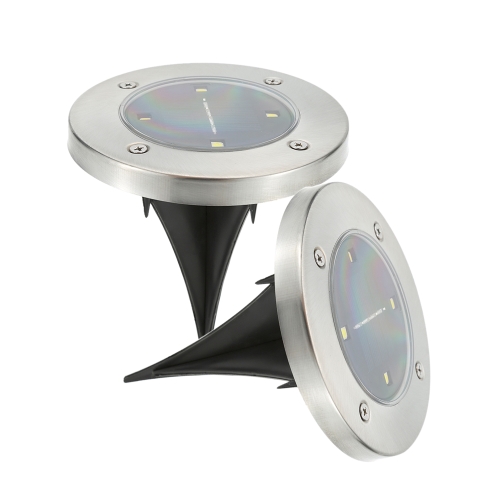 Tomshine 2Pcs Solar Powered Ground Light Outdoor Lamp Water-resistant