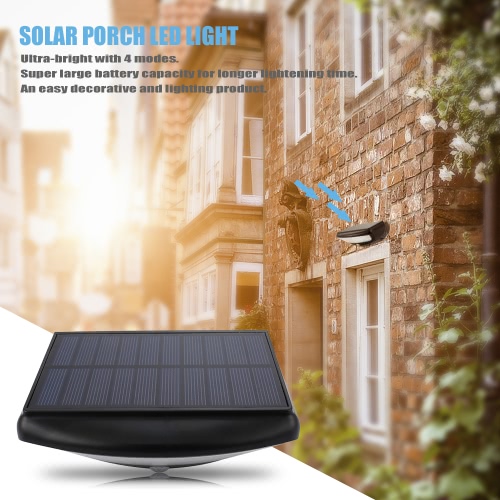 Solar Porch Lights 36 LED Wireless Waterproof Outdoor Motion Sensor Security Lights 4 Modes Wall Lamps for Step Stairs Patio Porch Garden Path