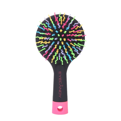 Rainbow Volume S Brush Hair Curl Magic Accessory Perm Wave Straight Beauty Comb with Mirror