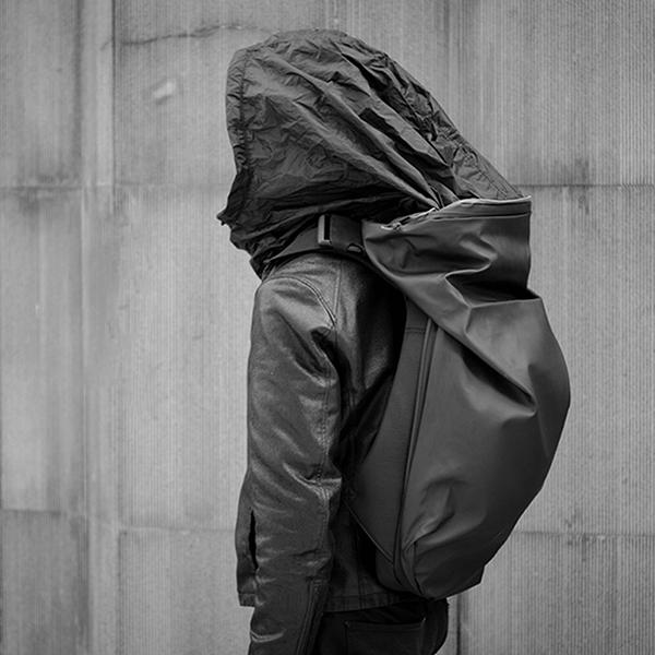 Men PU Waterproof Large Capacity Rain Cap Travel Bag