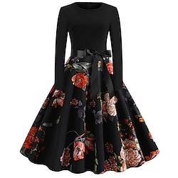 Audrey Hepburn Dresses Retro Vintage 1950s Prom Dress Cocktail Dress Vintage Dress Summer Dress A-Line Dress Tea Dress Rockabilly Flare Dress Women's Costume Vintage Cosplay Party Homecoming Daily Lightinthebox