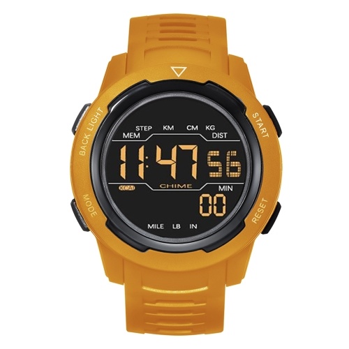 Montres de sport de plein air Montres- poignets numériques avec marches Tracker Calories 50M Résistant à l'eau
