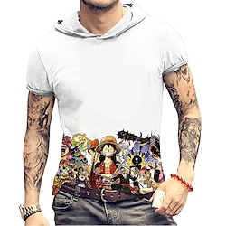 One Piece Monkey D. Luffy Roronoa Zoro Cartoon Sportswear Back To School Anime Harajuku Graphic Top For Men's Adults' 3D Print 100% Polyester Lightinthebox