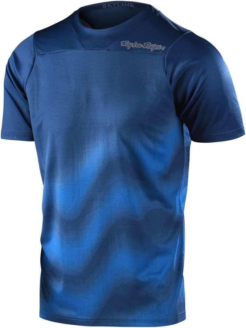 Troy Lee Designs Skyline Wave Shortsleeve Bicycle Jersey, blue, Size 2XL, blue, Size 2XL