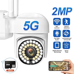 Security Cameras Outdoor 1080P Color Night Vision Wireless WiFi Home Video Surveillance Pan  Tilt 360 View With Motion Detection Auto Tracking Smart Alerts 2-Way Audio IP66 Weatherproof Lightinthebox