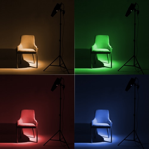 Andoer 98mm Mini Flash Montaje Metal Snoot con Honeycomb Grid 5pcs Kit de Filtros de Color para Neewer Andoer Godox 180W 250W 300W Mini Estudio Strobe Monolight Flash