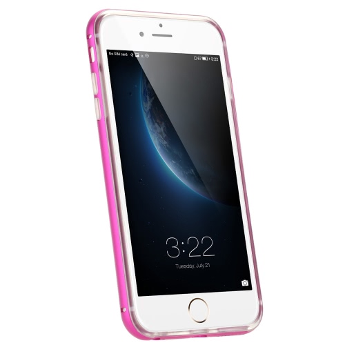 KKmoon Marco de metal + carcasa TPU Teléfono cubierta protectora para el iPhone 6 Plus 6S Plus Ecológico Material de estilo portátil ultrafino Anti-arañazos Anti-polvo durable