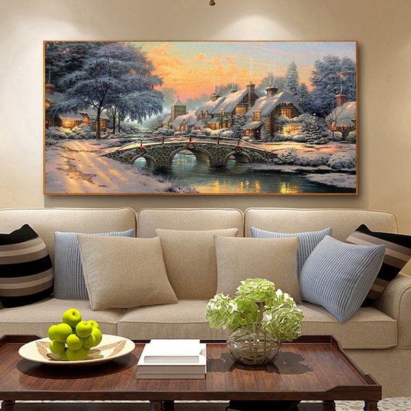 Nordic Thomas Painting House Tree Canvas Poster Print For Modern Living Room Wall Art Home Decoration Cuadros