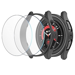 [22Pack] Watch Case Compatible with Samsung Galaxy Watch 5 Pro 45mm Scratch Resistant Rugged Bumper Full Cover Tempered Glass / Hard PC Watch Cover Lightinthebox
