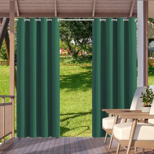 Rideaux à œillets d'intimité bloquant le soleil pour rideaux d'extérieur et d'intérieur à 1 panneau