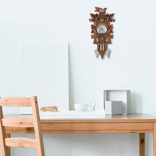 Reloj de pared de cuco Bird Wood Hanging Decoraciones para Home Cafe Restaurante Arte Vintage Chic Swing Living Room Style 1