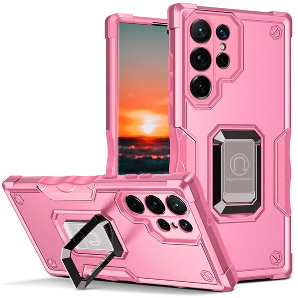 Hybrid Armor Phone Cases For Samsung Galaxy S22+ S22 Ultra A73 A33 A53 A23 A21S A03 CRE0 A12 A13 A22 celero 5G S21FE A03S 166MM case Armor Kickstand drop-resistant Cover B