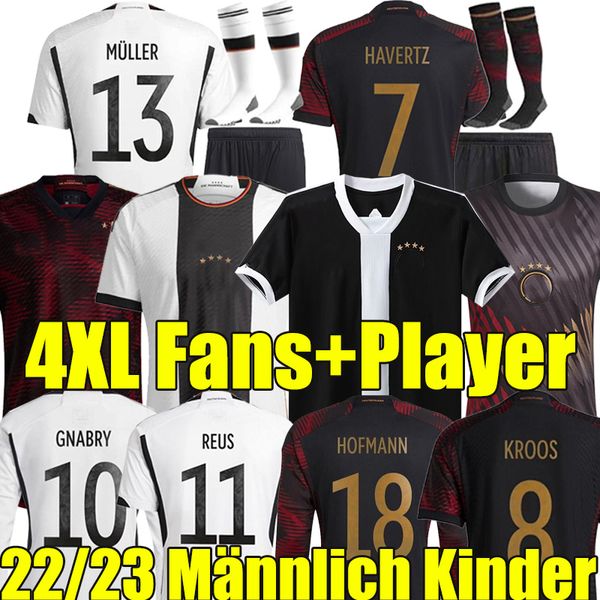 4XL 2022 GermanyS Classic Soccer Jerseys HUMMELS KROOS WERNER MULLER World Cup Football shirt GOTZE SANEA KHEDIRA REUS HAVERTZ Men Kids Kits sock sets Long sleeve