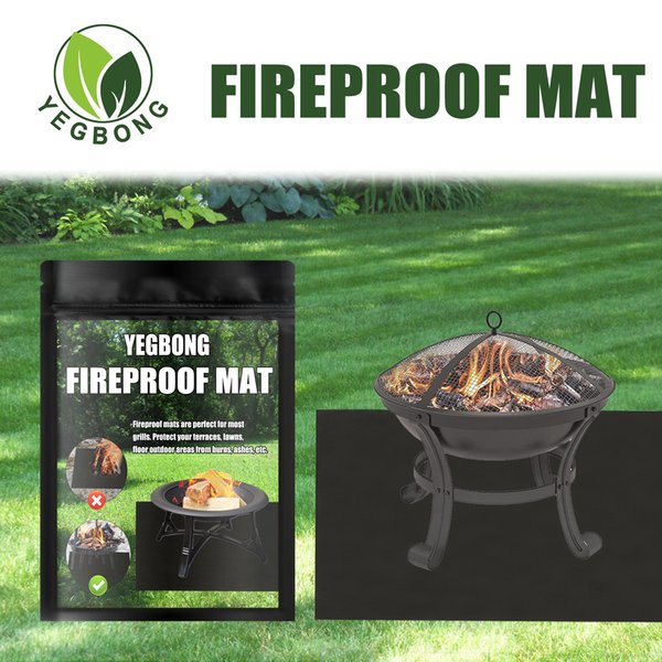 Free freight YEGBONG OEM ODM BBQ Accessories Fireplace fireplace brazier black square outdoor terrace barbecue lawn protective blanket