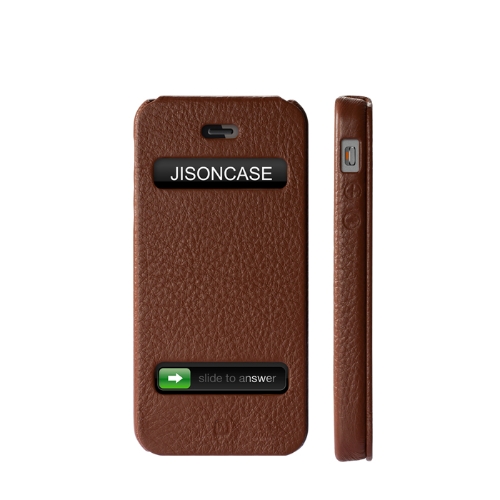 Jisoncase Flip ejecutivo funda para iPhone 5
