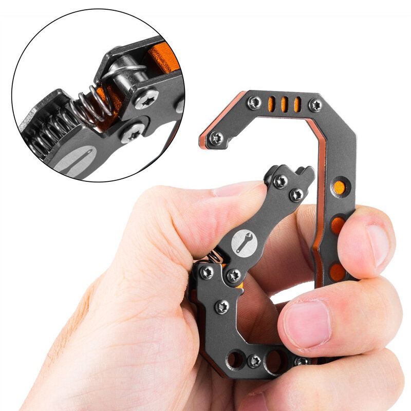DITO Stainless Steel Survial Hiking Climbing Carabiner Outdoor Multifunctional Backpack Buckle Keychain