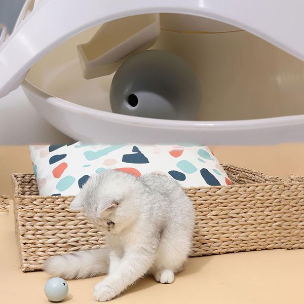 Cat Bowls & Feeders Flying Saucer Feeder Slow Eating Food Leaking Dispenser Pet Puzzle Toy Dog Feeding