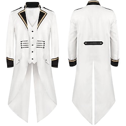 Prince Aristocrat Retro Vintage Medieval Renaissance Coat Men's Costume Vintage Cosplay Party  Evening Long Sleeve Coat Masquerade Lightinthebox