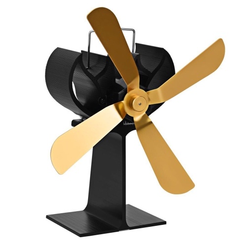 Ventilador de chimenea casero de 4 cuchillas Distribución eficiente de calor