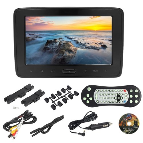 10 pulgadas Coche Reposacabezas Reproductor de DVD Monitor automático 1024 * 600P Botón táctil Soporte Disco de juego Entrada HD Entrada AV Ranura de tarjeta SD Salida de auriculares