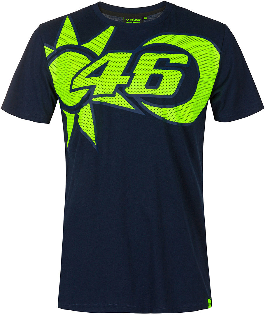 VR46 Sole E Luna T-Shirt Bleu Jaune L