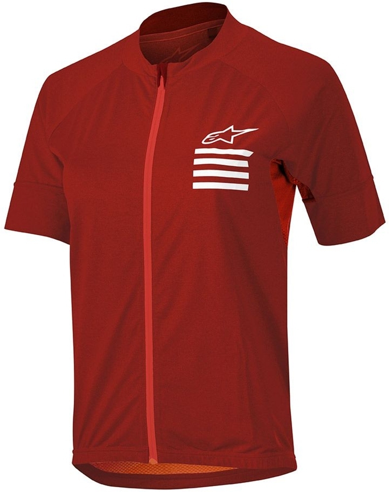 Alpinestars Stella Trail Full Zip Maillot de vélo SS Ladies Rouge XS