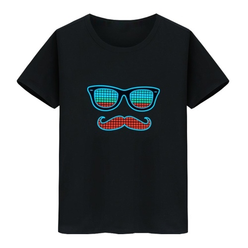 Camiseta LED Flash activado por voz