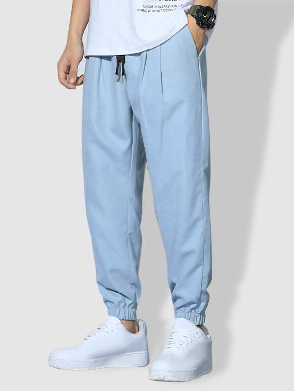 ZAFUL Men's Drawstring Pocket Jogger Pants Xl Blue hosta