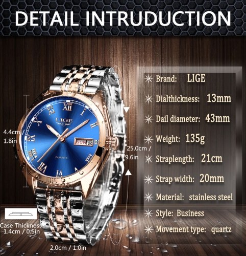 LIGE 9904 Reloj de Cuarzo de Los Hombres de Primeras Marcas de Moda Cronógrafo Hombre de Acero Inoxidable Impermeable Hombres de Negocios Reloj de pulsera Relogio masculino