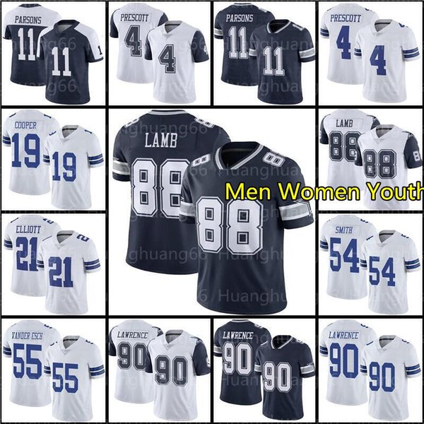 11 Micah Parsons 88 CeeDee Lamb Football Jersey 7 Trevon Diggs 4 Dak Prescott Ezekiel Elliott 55 Leighton Vander Esch Sean 90 DeMarcus Lawrence 20 Tony Pollard