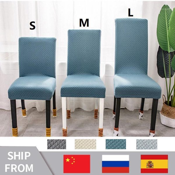 Chair Covers 1/2/4/6pcs High Stretch Dining Cover With Back Jacquard Spandex Slipcover Protector Case For Kitchen Seat1