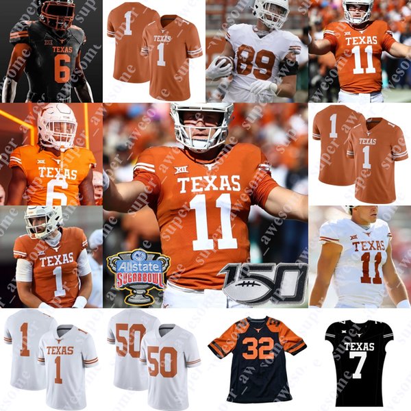 Texas Longhorns Football Jersey Quinn Ewers Bijan Robinson Arch Manning Xavier Worthy Jaylan Ford DeMarvion Overshown Barryn Sorrell Sam Ehlinger Vince Young