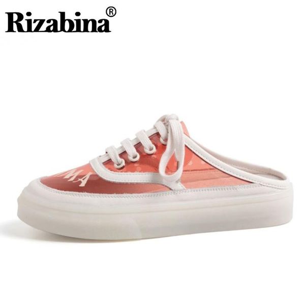 Slippers Rizabina Women Genuine Leather Cross Strap Summer Shoes Woman Sneaker Casual Daily Lady Stay Home Footwear Size 35-39