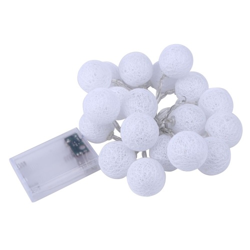 BZ163 Globes 20 LED de corde de boule de Noël en coton LED
