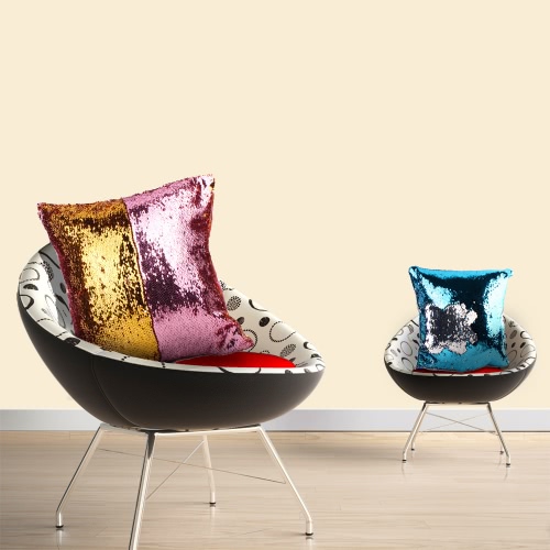 Color de doble tiro cubierta de la caja Protector de almohada sirena brillante estupendo Bling de la chispa de las lentejuelas brillan cojín del sofá de la decoración