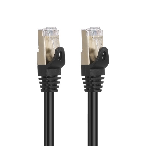 Câble réseau CAT8 Câble Ethernet 40Gbps 2000MHz avec blindage multicouche Interface plaquée or à noyau de cuivre pur 26AWG 15M