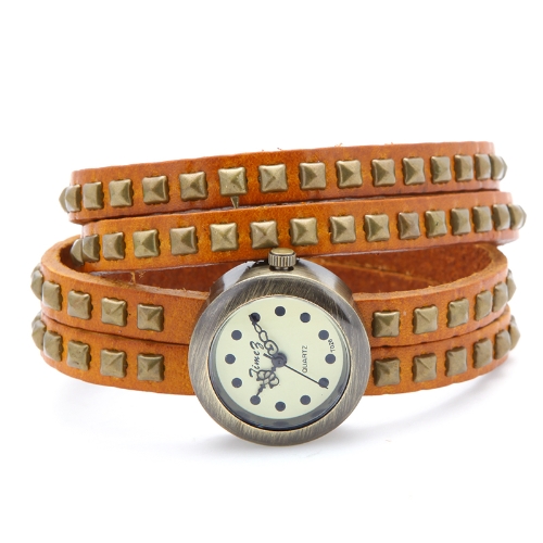 Women's Vintage Rivets Bracelet Wrist Watch