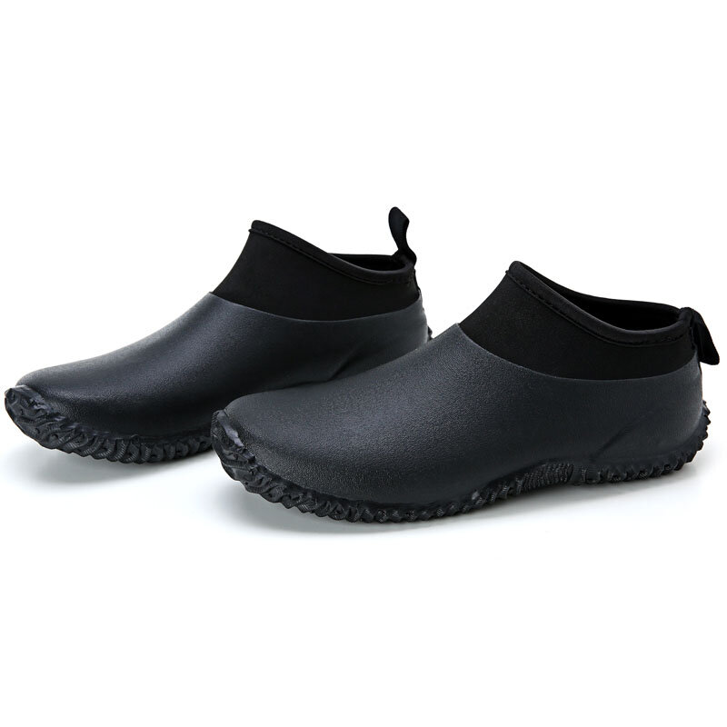 Hellozebra Men Women Rain Boots Leisure Cattle Blooming Water Low Short Car Wash Waterproof Shoes