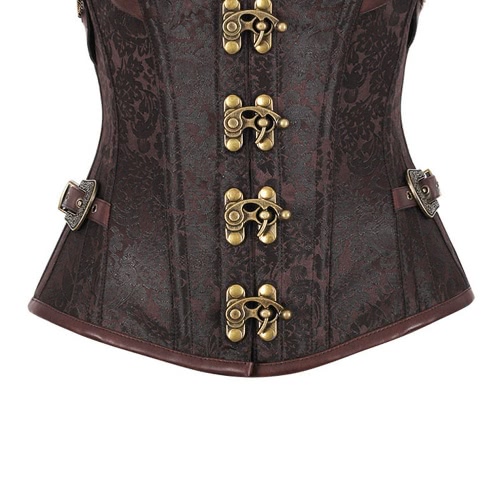Vintage Women Corset Steampunk Overbust Waist Trainer Cincher Steel Boned Body Shaper Girdle Bustiers Shapewear