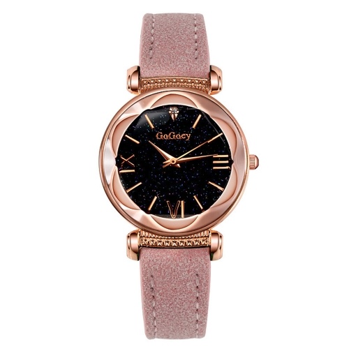 Montre-bracelet à quartz pour femme avec miroir convexe irrégulier et ceinture à miroir
